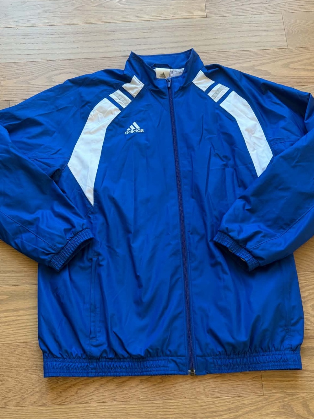 Retro Adidas Track Jacket – Royal Blue & White